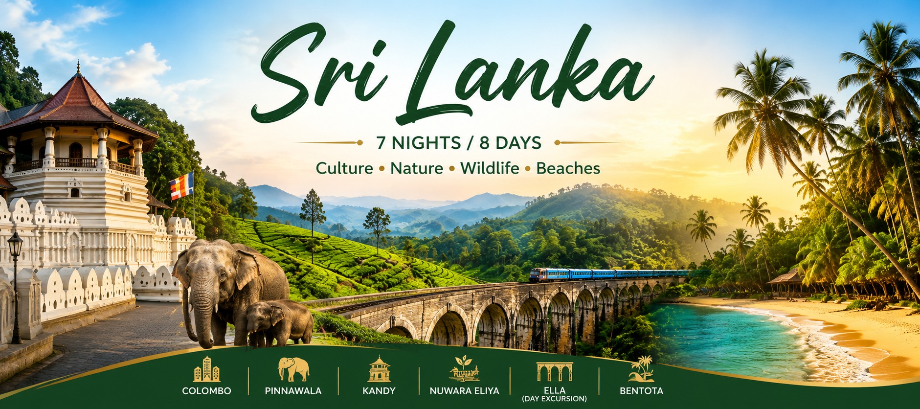 Sri Lanka Uncovered – Colombo, Kandy & Bentota